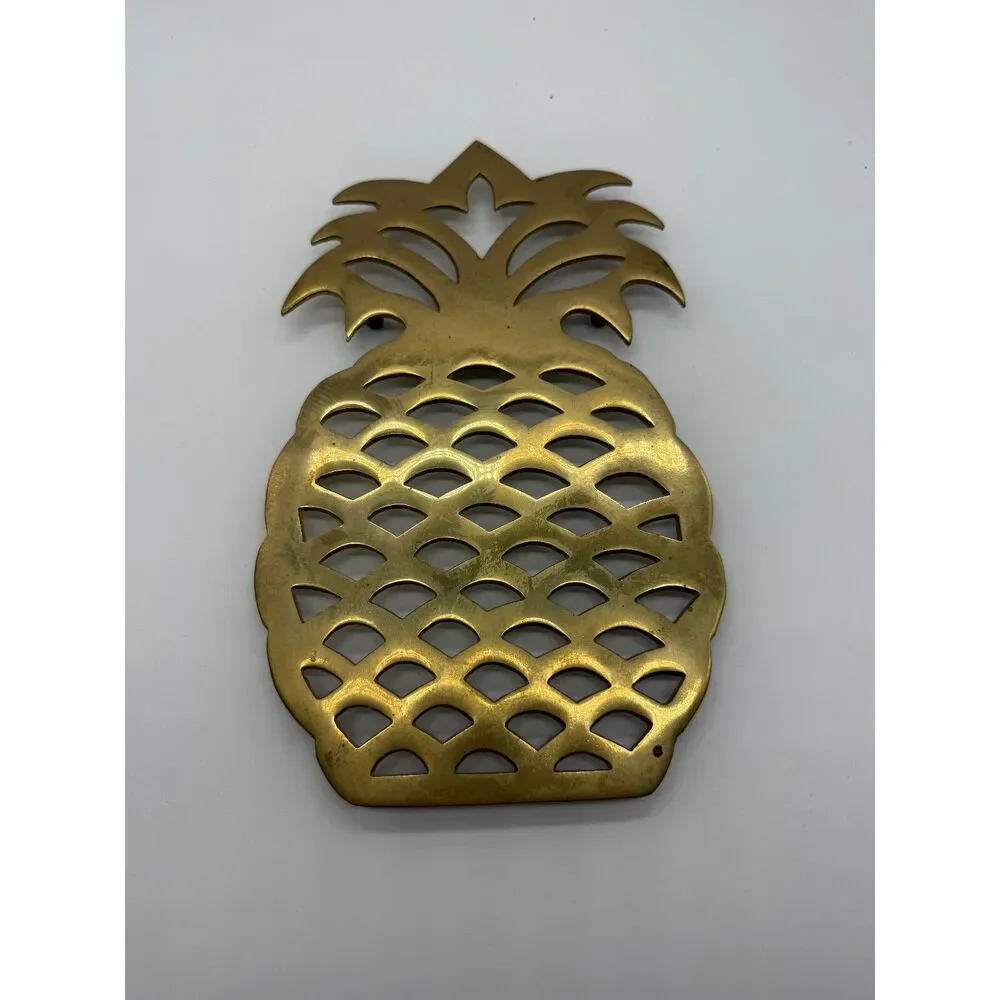 Vintage Solid Brass Trivet Pineapple‎ Design Decor Pot Holder
